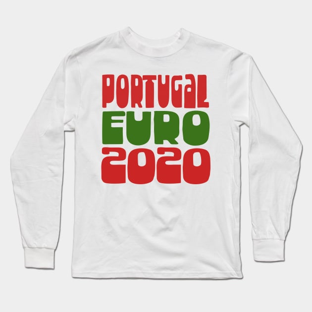 Portugal Euro 2020 Soccer Gift Design Long Sleeve T-Shirt by DankFutura